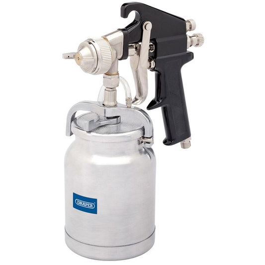 Draper 1 Litre Suction Feed Air Paint Spray / Spraying / Applying Gun - 21526