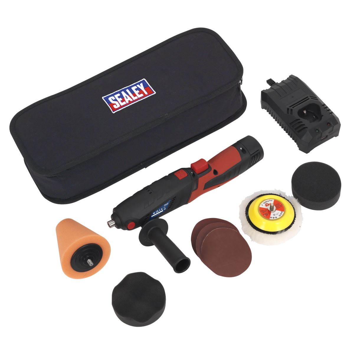 Sealey Cordless Mini Sander/Polisher Kit 12V CP2812V