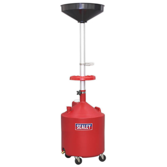 Sealey Mobile Oil Drainer 80L Gravity Discharge AK80D