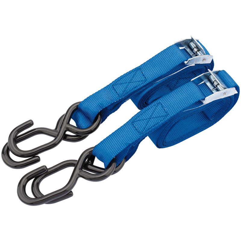 Draper 125kg Ratcheting Tie Down Strap Sets (2.5M x 25mm) (2 Piece) | 60962