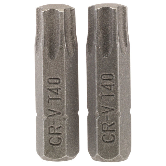 GENUINE Draper T40 1/4" Hex. Draper TX-STAR® Insert Bit 25mm Long x 2 | 66437