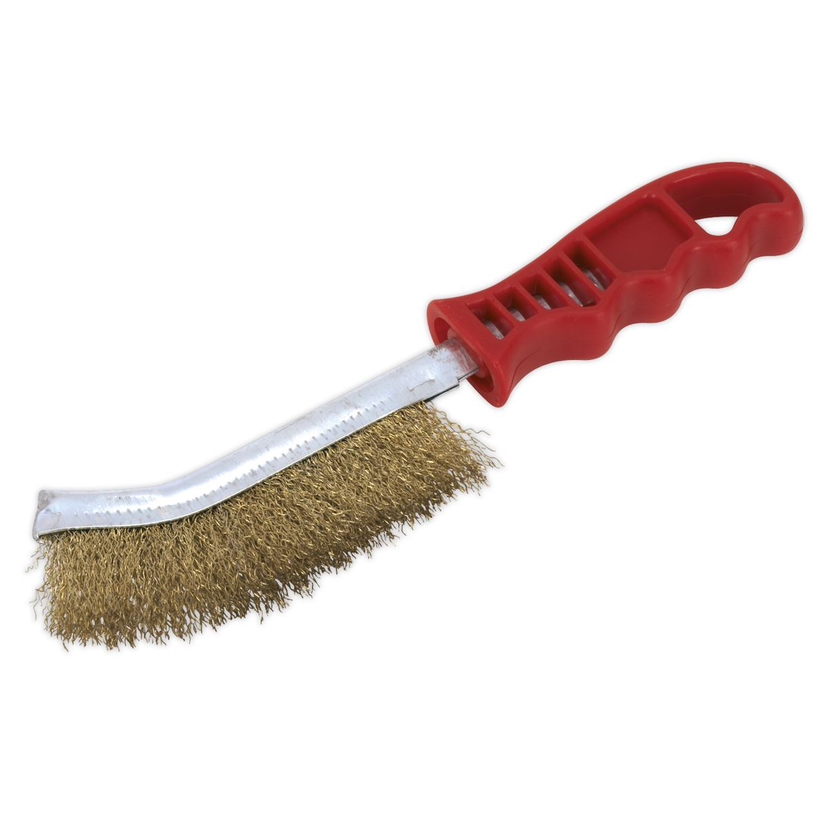 Sealey Wire Brush Brassed Steel Plastic Handle WB05/R