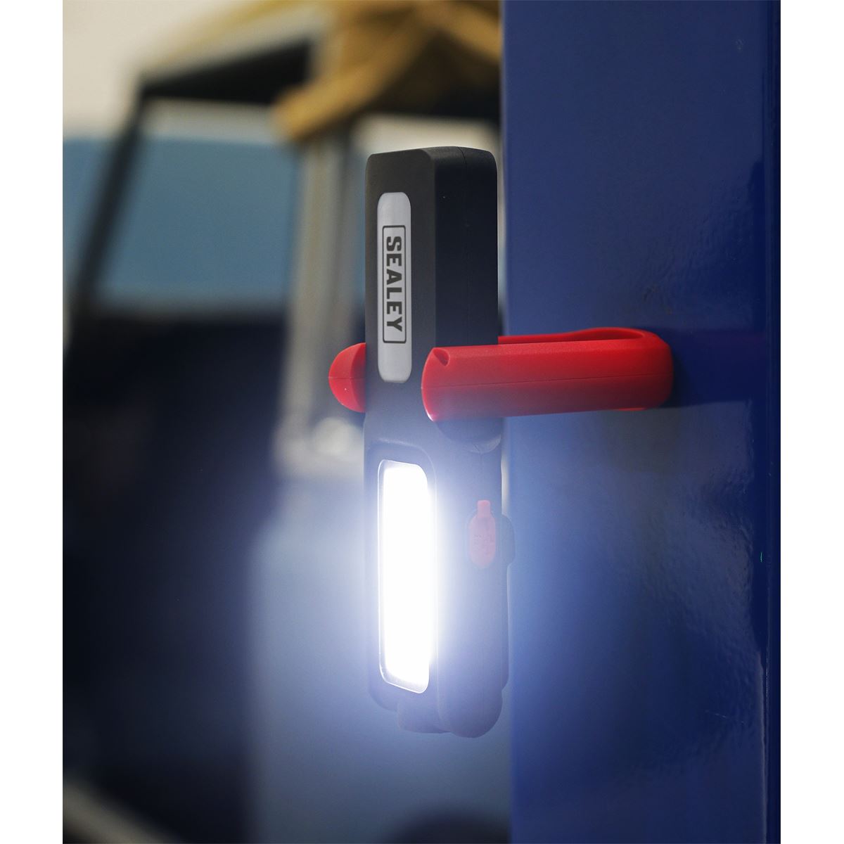 Sealey R/Charge Inspection Light 5W COB & 3W LED & Power Bank - Red LED318R