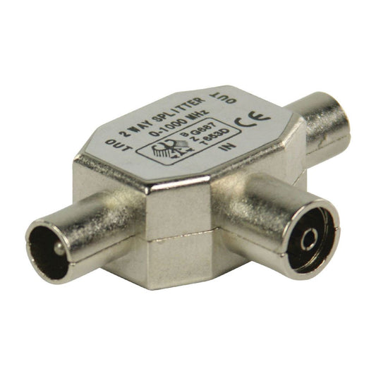 Glaxio Coax T-splitter coax female to 2x coax male metal - CSGP40950ME