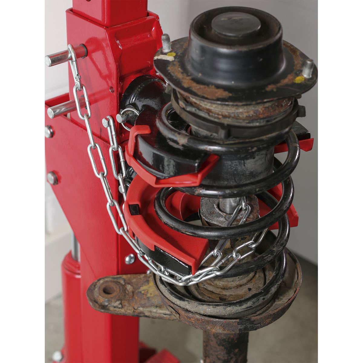 Sealey Coil Spring Compressing Station + Gauge Hyd 2000kg Capacity RE2311