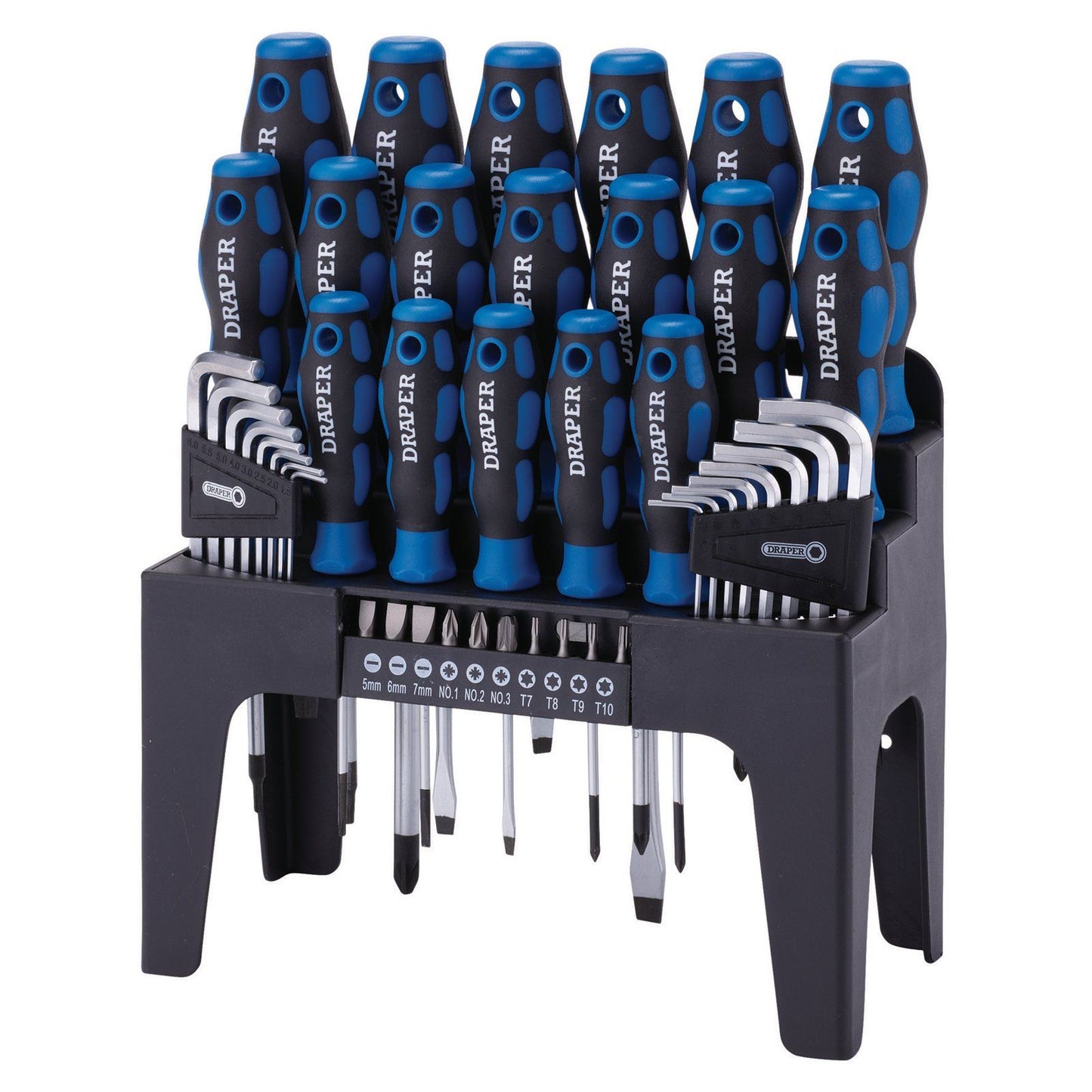 Draper 81294 Screwdriver Set with Storage Stand & Allen/Hex Key & Bit 44 Piece