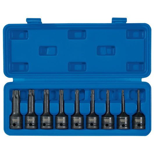 Draper 99184 1/2" Sq. Dr. 78mm Long Draper TX-STAR® Socket Bit Set (9 Piece)