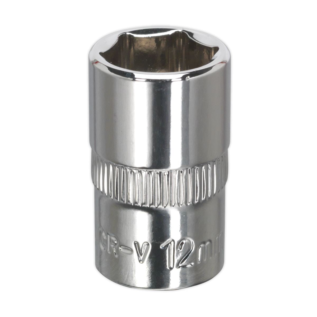 Sealey WallDrive Socket 12mm 3/8"Sq Drive Fully Polished SP3812