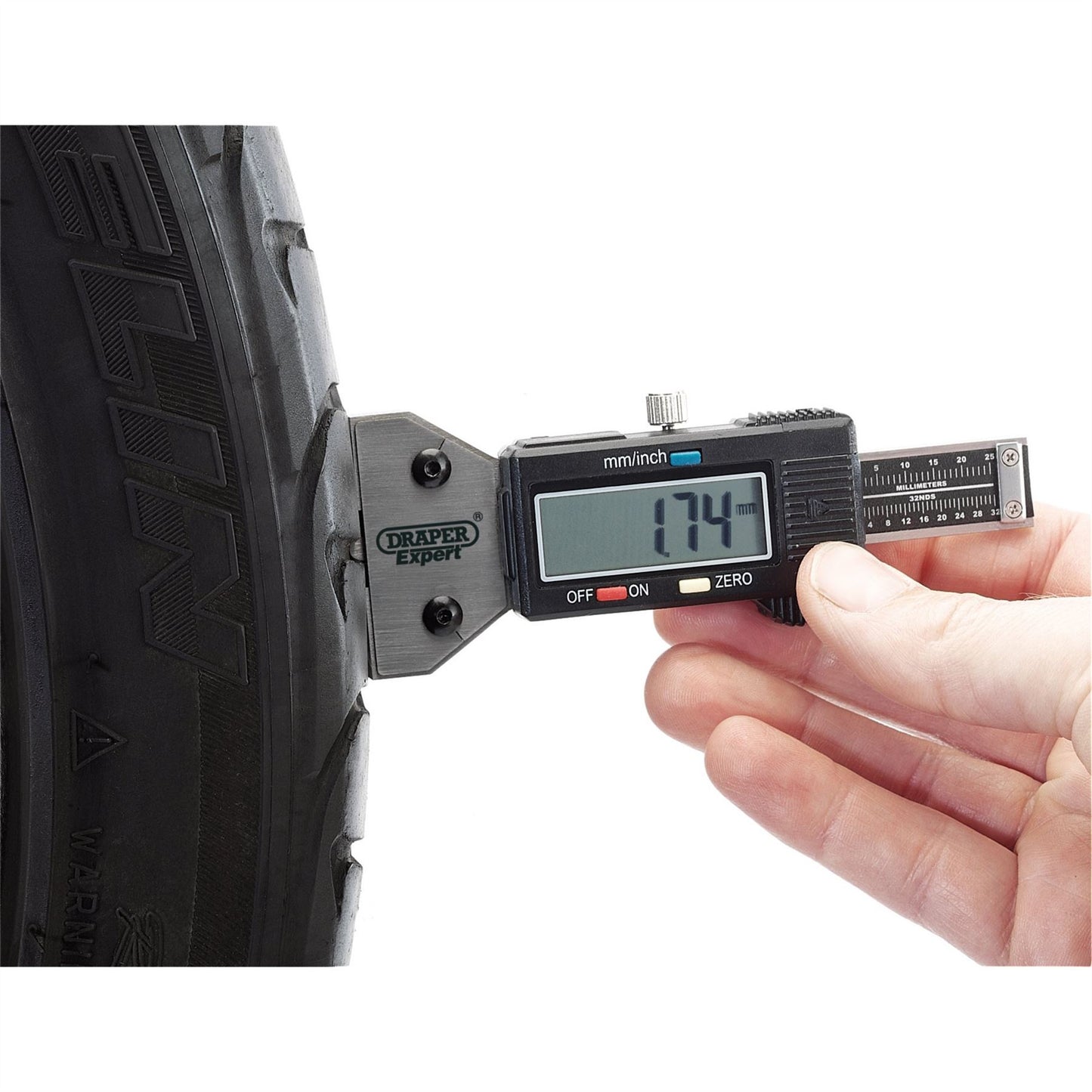 Draper Digital Tyre Tread Depth Gauge / Reader Genuine Draper Stockiest 39591
