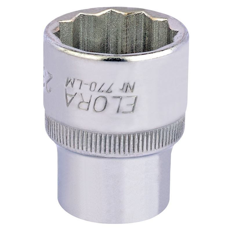 Elora 1x 23mm 1/2" Square Drive Bi-Hexagon Socket Professional Tool 24682