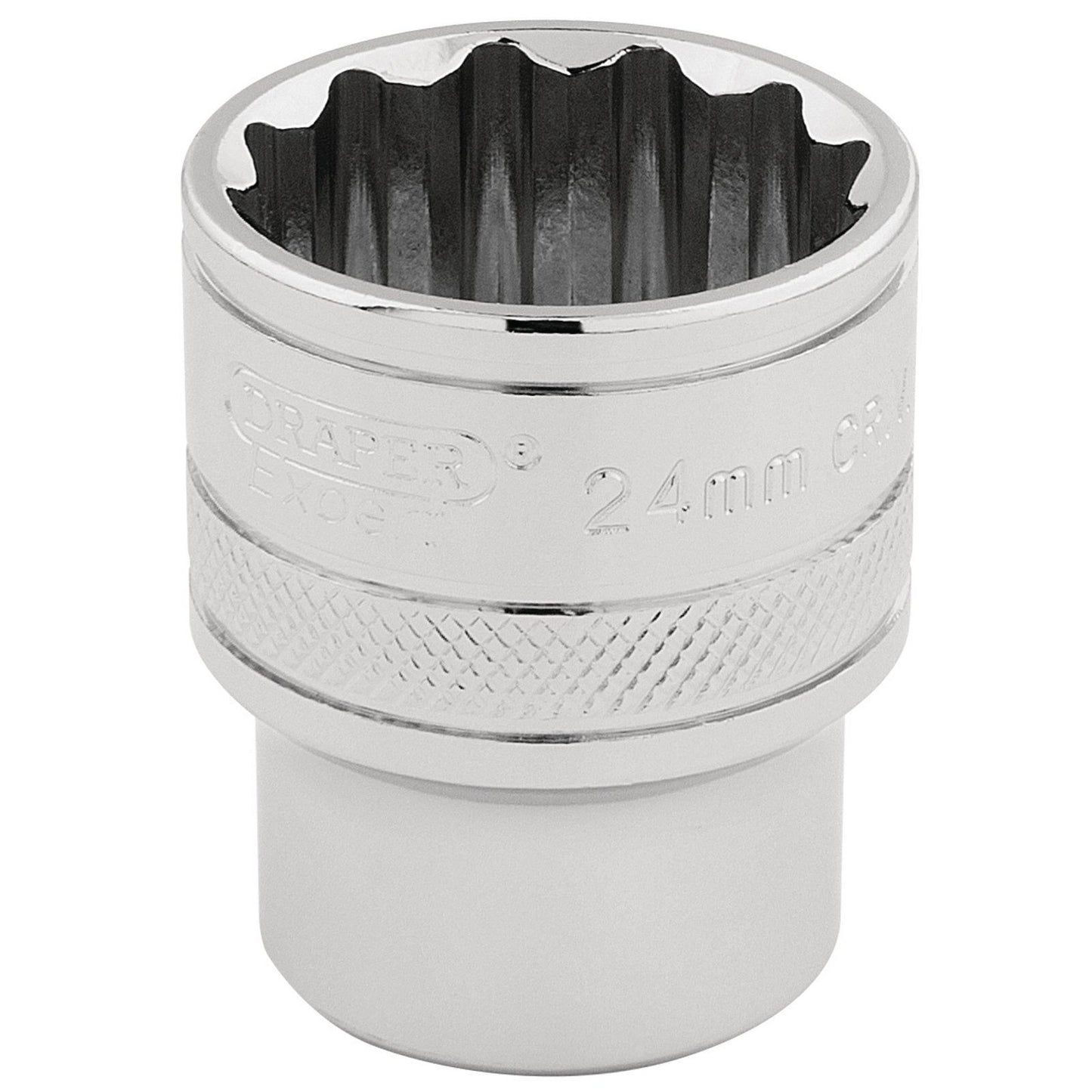 Draper 33372 1/2" Square Drive Hi-Torq 12 Point Socket (24mm)