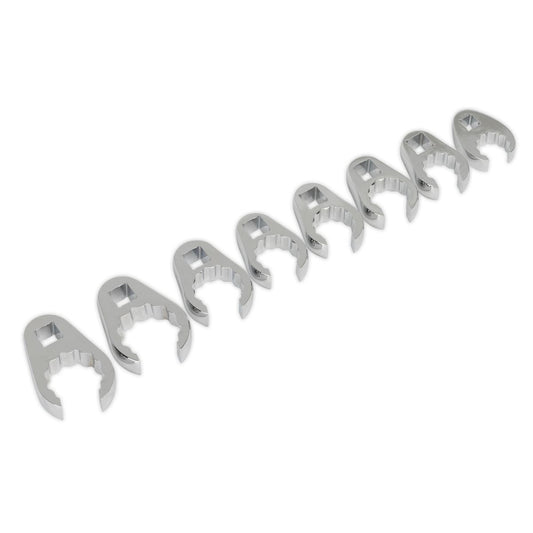 Sealey Crow's Foot Spanner Set 8pc 1/2"Sq Drive Metric AK5981