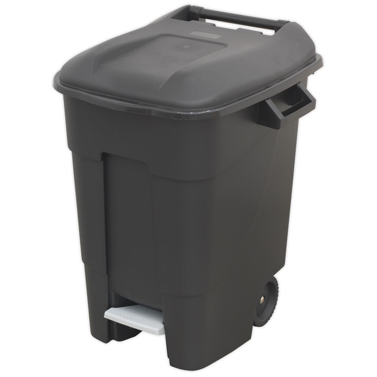 Sealey Refuse/Wheelie Bin with Foot Pedal 100L - Black BM100P