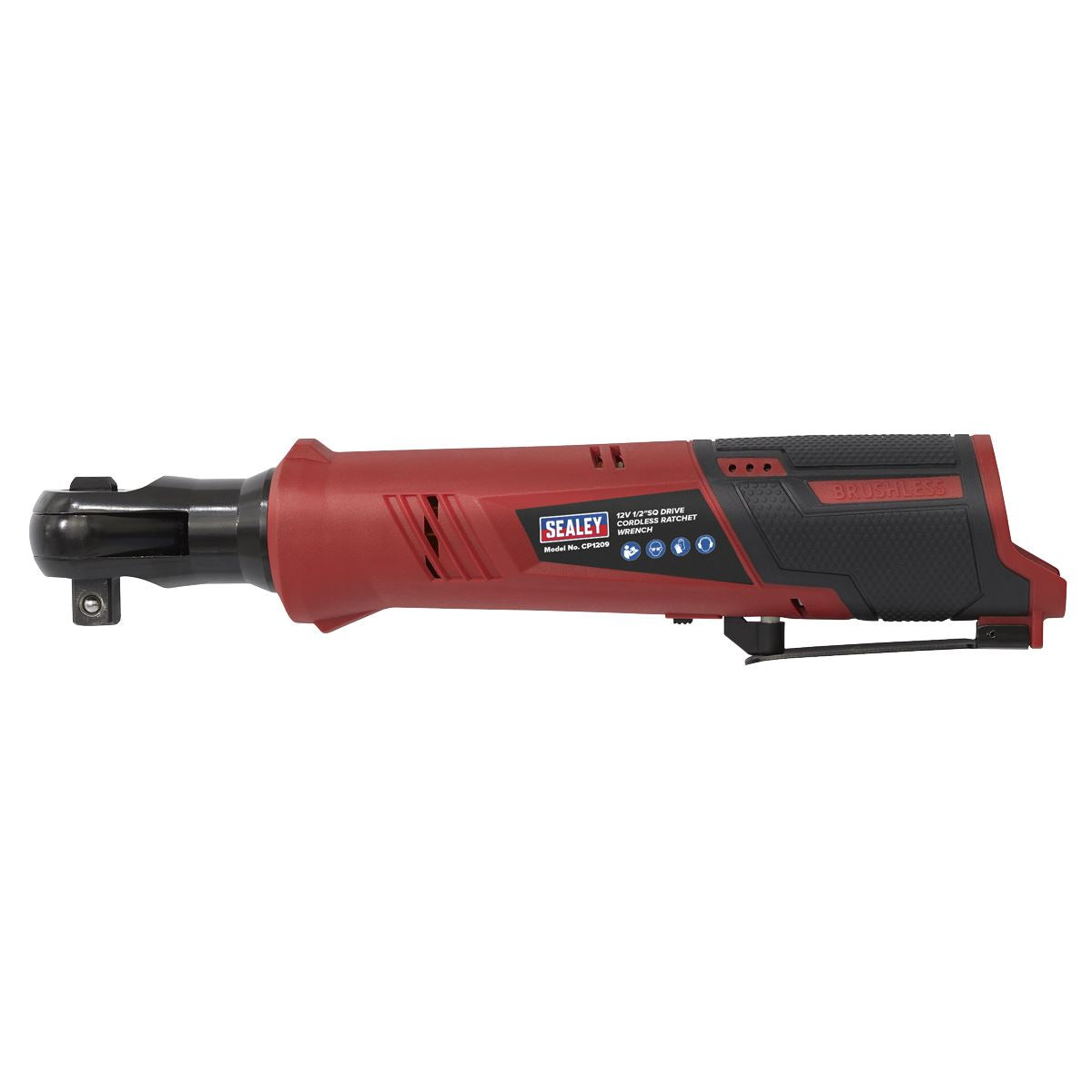 Sealey Cordless Ratchet Wrench 1/2"Sq Drive 12V Li-ion - Body Only CP1209