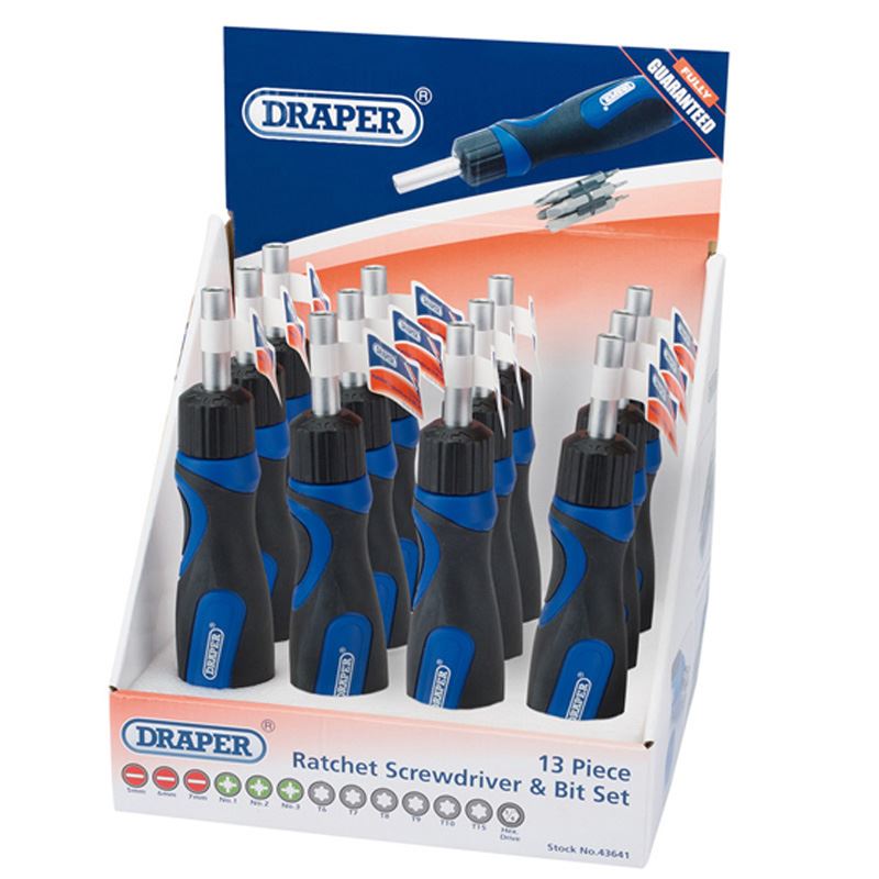 Draper VOID Ratcheting Screwdriver Set (13 Piece) 865/14 - 43641