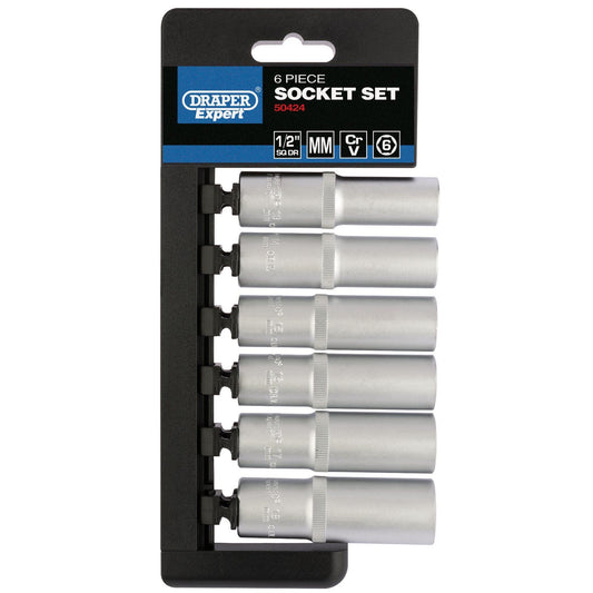 Draper 1/2" Sq. Dr. Metric Deep Socket Set (6 Piece) | 50424