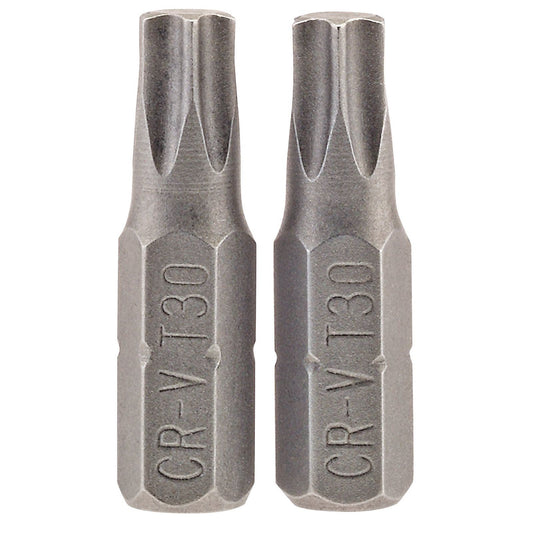 GENUINE Draper T30 1/4" Hex. Draper TX-STAR® Insert Bit 25mm Long x 2 | 66435