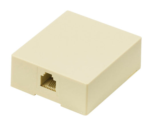 Valueline Telecom wall box RJ11 female ivory