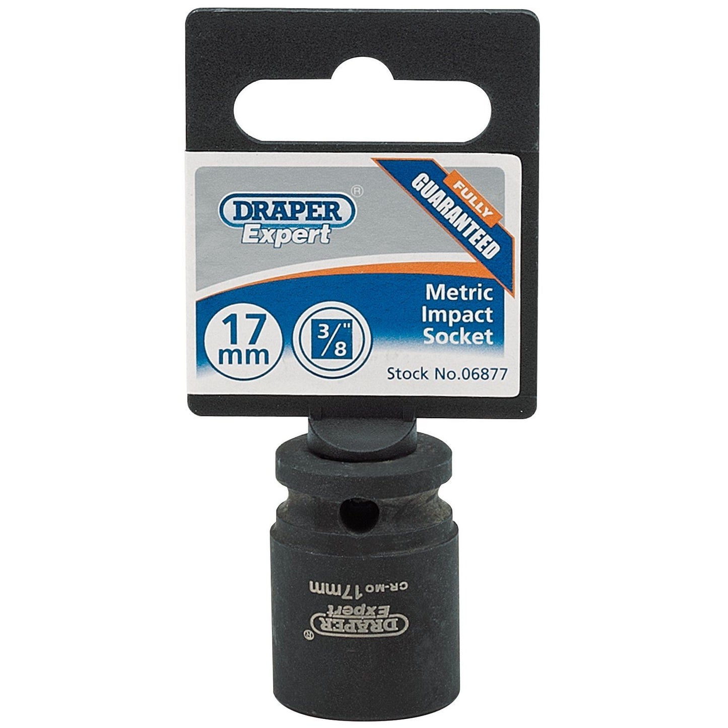 Draper 06877 Expert 17mm 3/8" Square Drive Hi-Torq6 Point Impact Socket