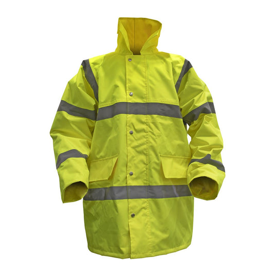 Sealey Hi-Vis Yellow Motorway Jacket with Quilted Lining - X-Large 806XL