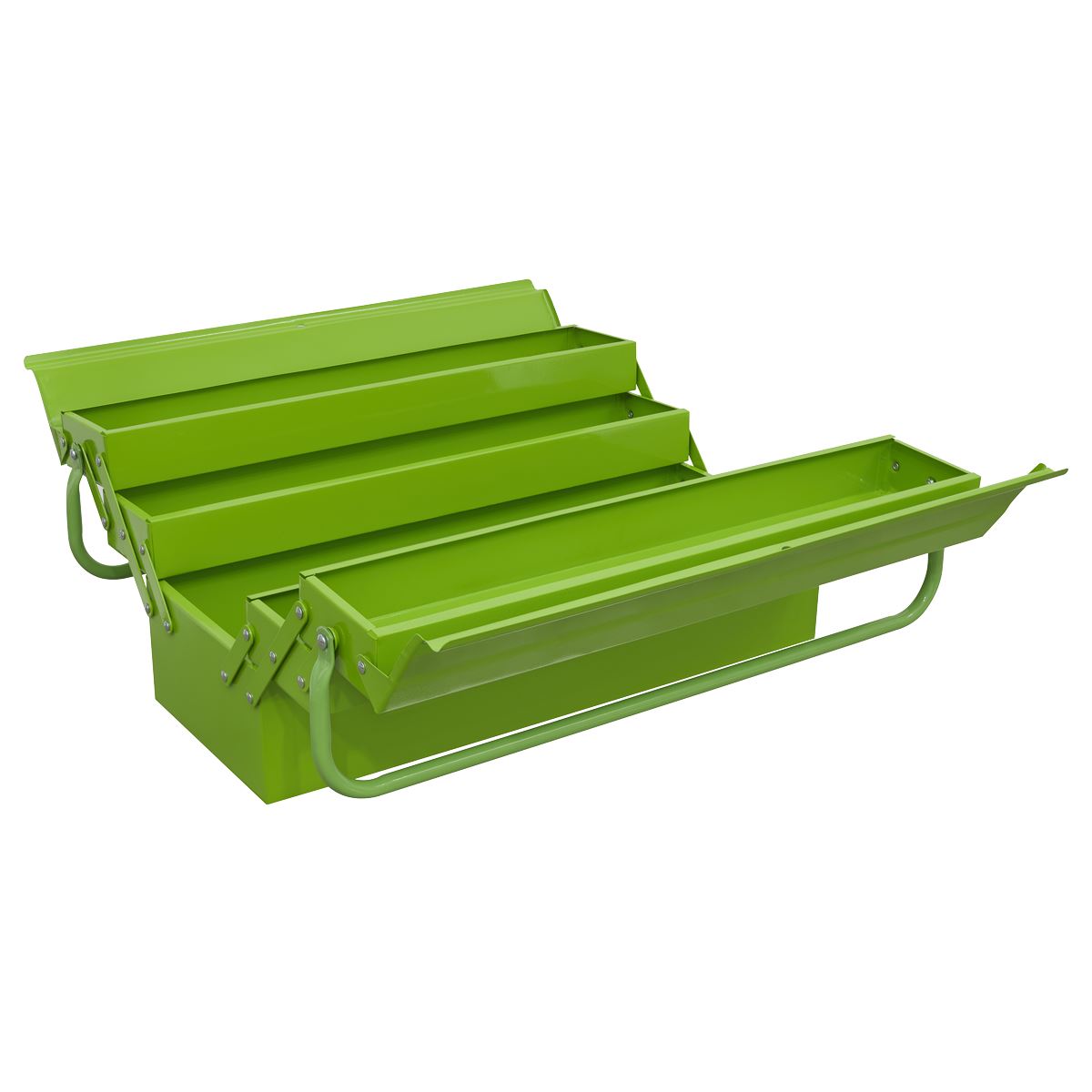 Sealey Cantilever Toolbox 4 Tray 530mm Hi-Vis Green AP521HV