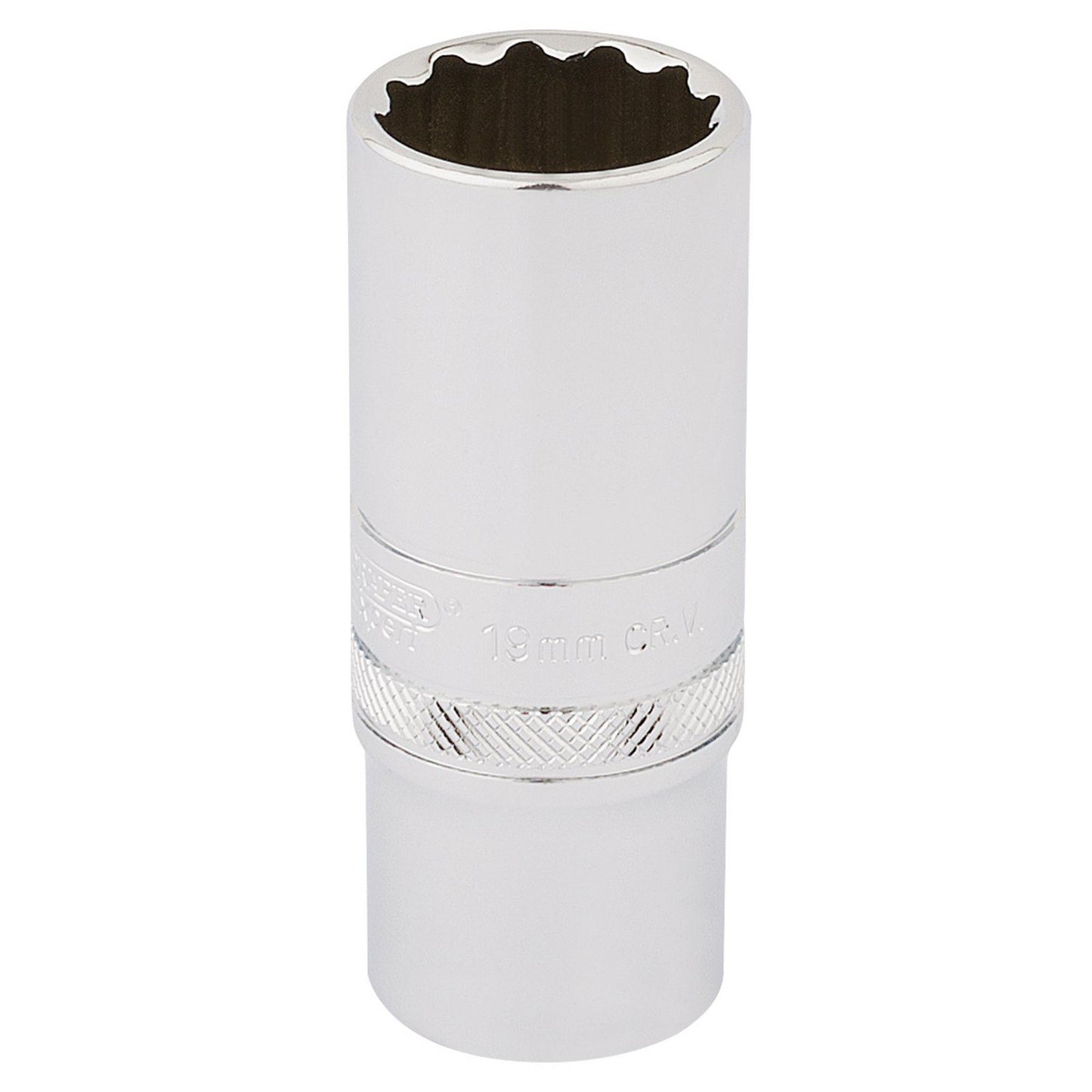 Draper DT-MM/B 3/8" Square Drive Hi-Torq 12 Point Deep Socket (19mm) - 33036