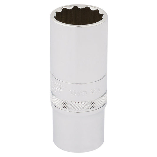 Draper DT-MM/B 3/8" Square Drive Hi-Torq 12 Point Deep Socket (19mm) - 33036