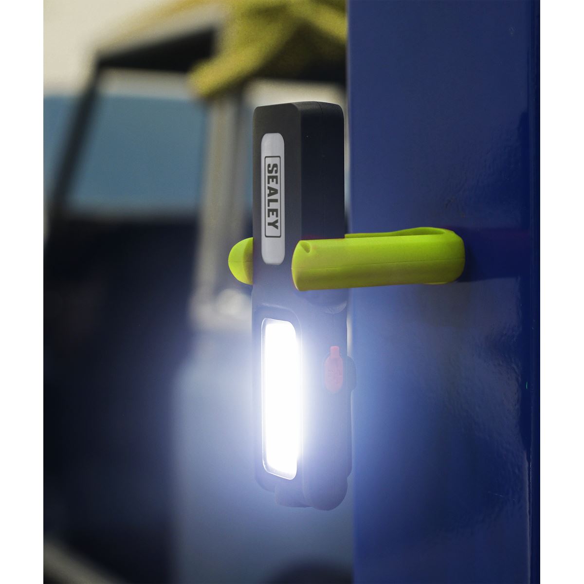 Sealey R/Charge Inspection Light 5W COB & 3W LED & Power Bank-Green LED318G