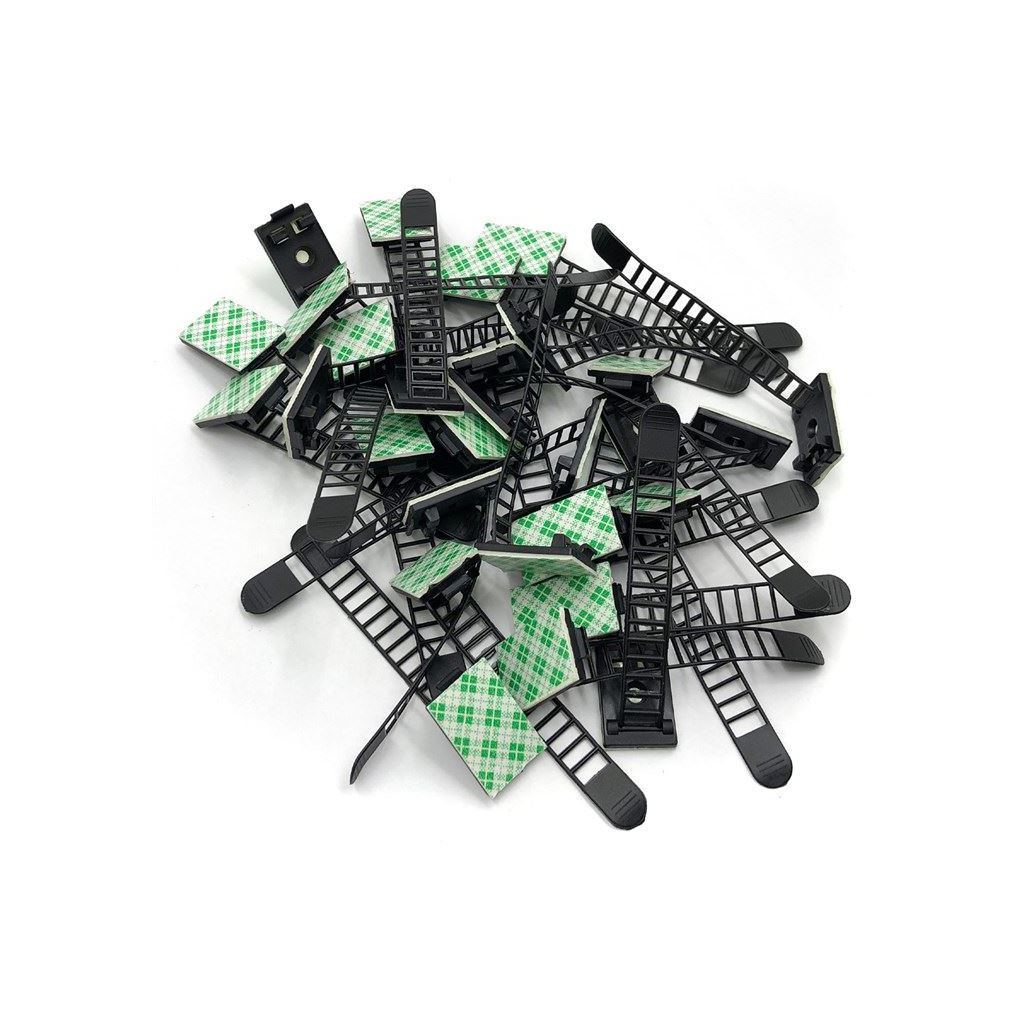 Amtech 30pcs Self-Adhesive Cable Clip Set - S0840