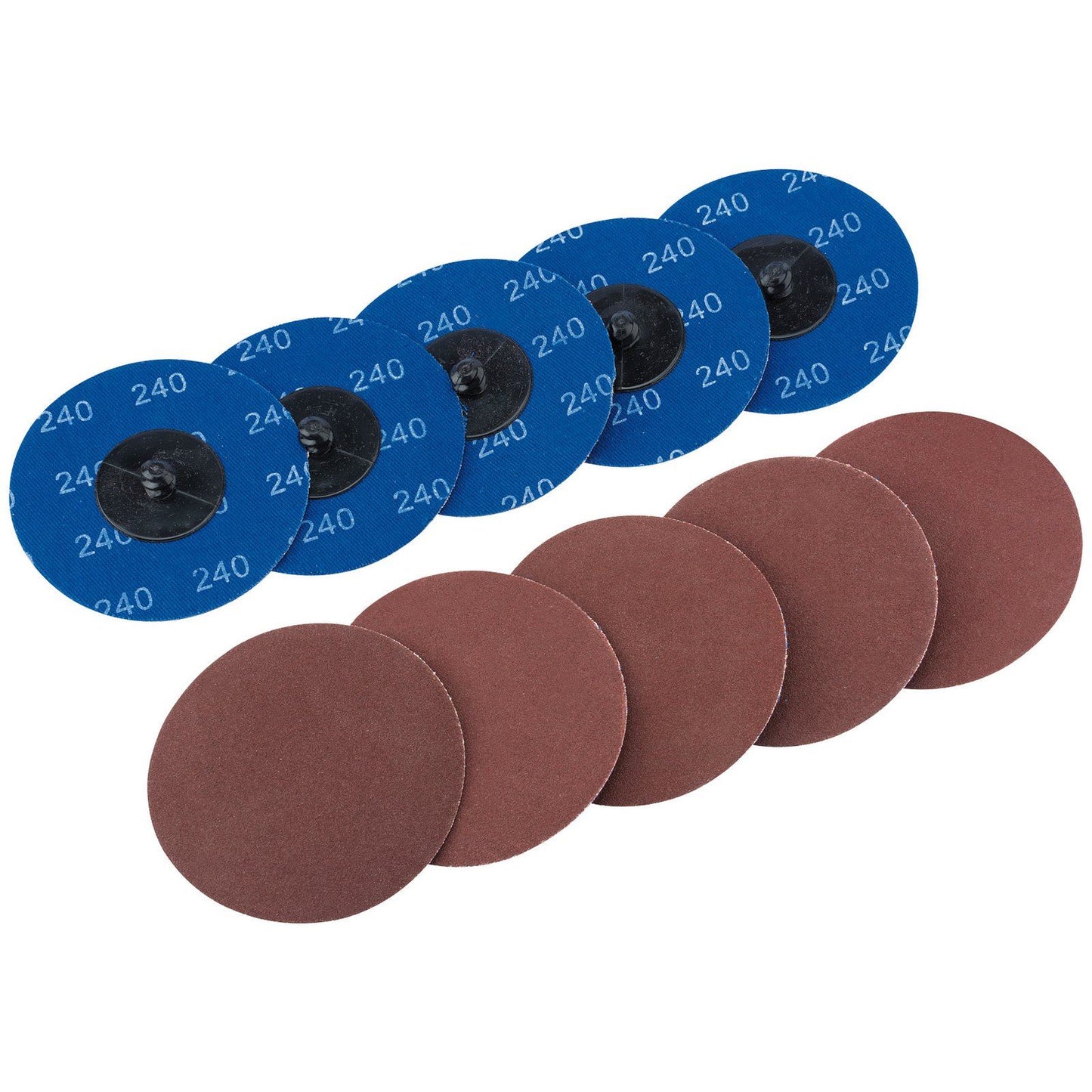 Draper 75619 10 x 75mm 240 Grit Aluminium Oxide Sanding Discs