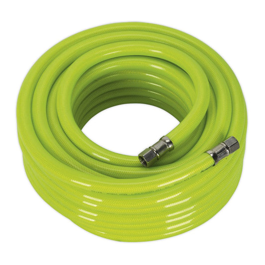 Sealey Air Hose High-Visibility 15m x 10mm with 1/4"BSP Unions AHFC1538