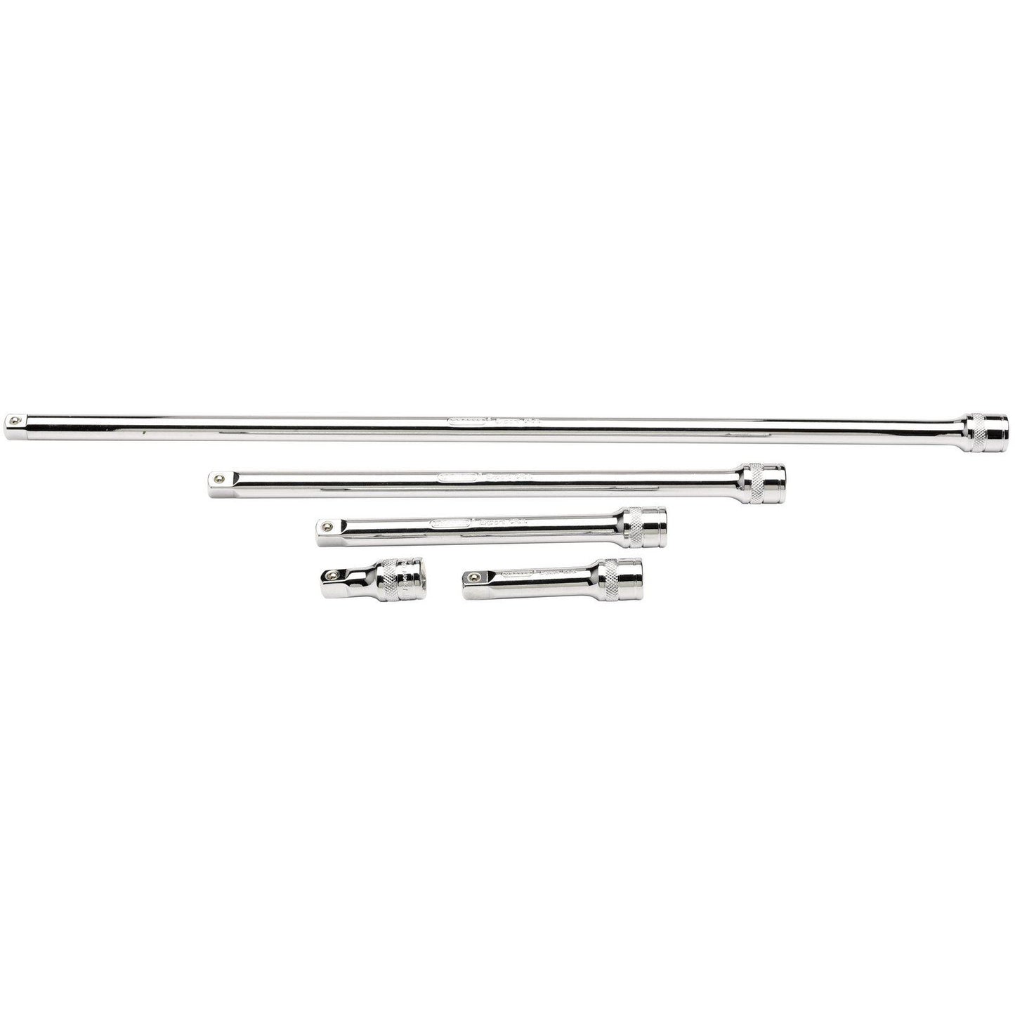 Draper Extension Bar Set, 3/8" Sq. Dr., Polished Chrome (5 Piece) - 16767