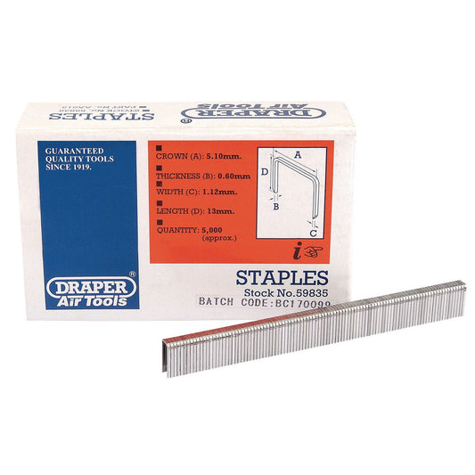 Draper 5000x 13mm Staples Garage Equipment Professional Standard Tool 59835