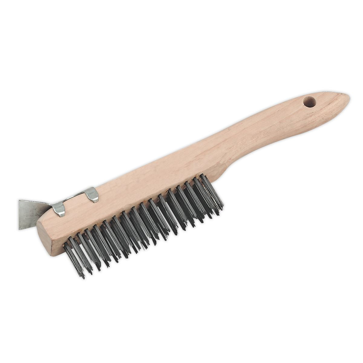 Sealey Wire Brush with Steel Fill & Scraper 260mm WB03