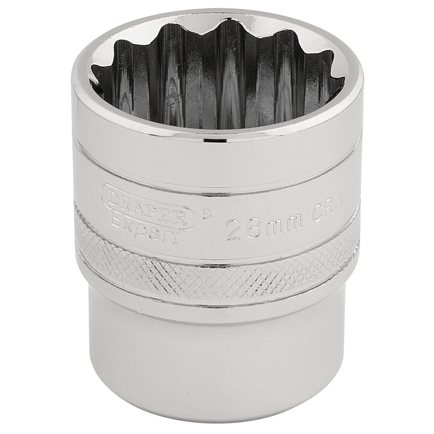 Draper Expert Quality 1/2" Square Drive Hi-Torq 12 Point Socket - 28mm - 33518