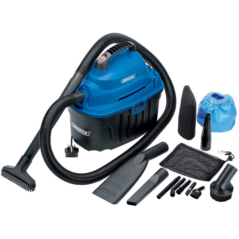 Draper 10L 1000W 230V Car Cleaner Wet And Dry Hoover/Vacuum Cleaner (06489)