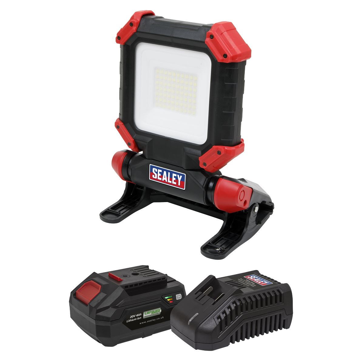 Sealey 20V 4Ah SV20 Series Cordless SMD LED 1800lm Work Light Kit CP20VCLKIT1