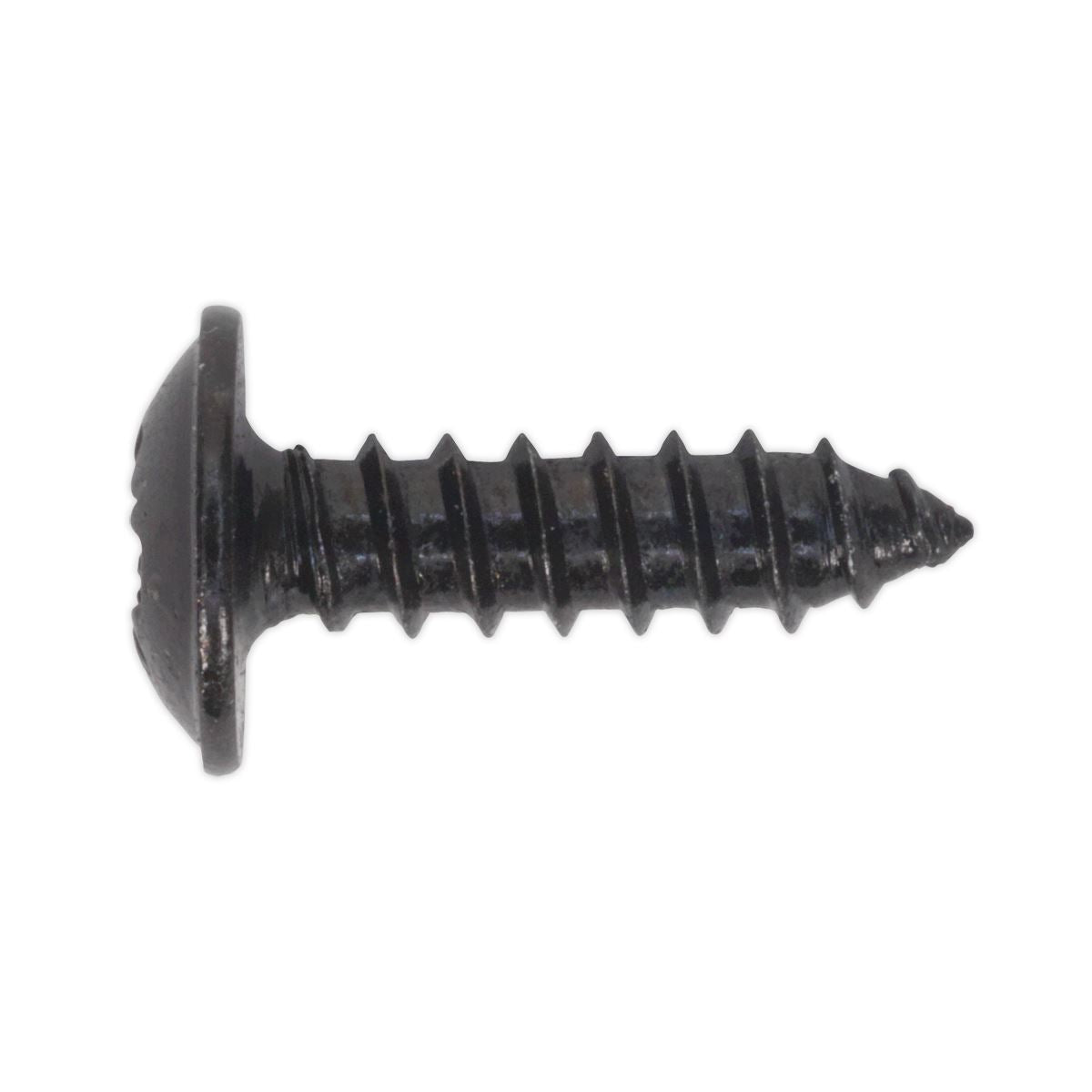 Sealey Self Tapping Screw 3.5 x 13mm Flanged Head Black Pozi Pk 100 BST3513