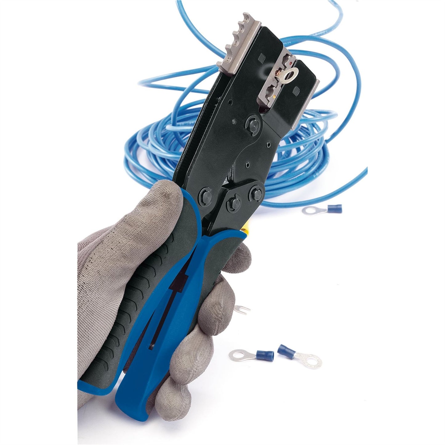 Draper Expert 220mm Quick Change Ratchet Action Terminal Crimping Tool Crimpers - 64336