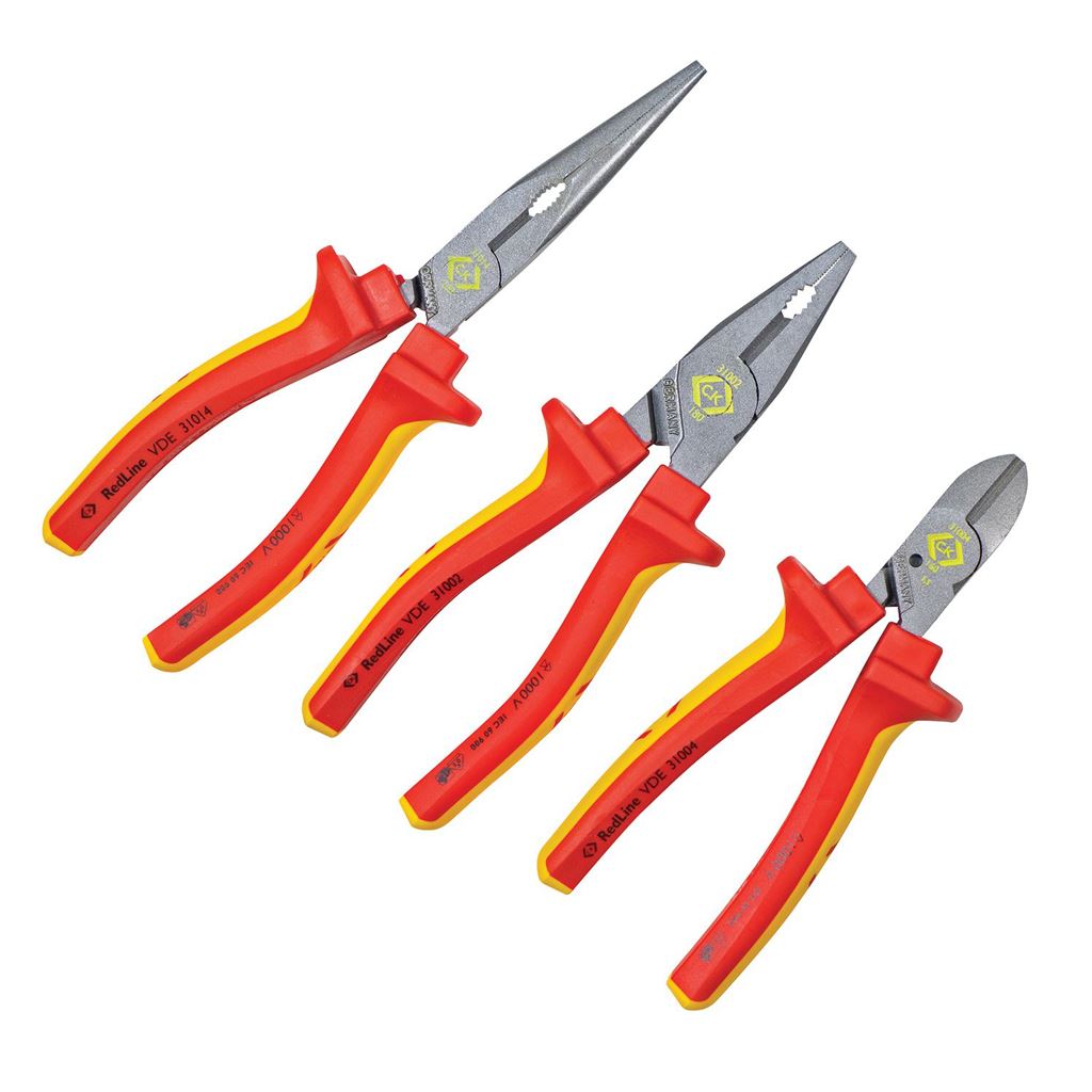 CK Tools RedLine VDE Pliers Set Of 3 T3805