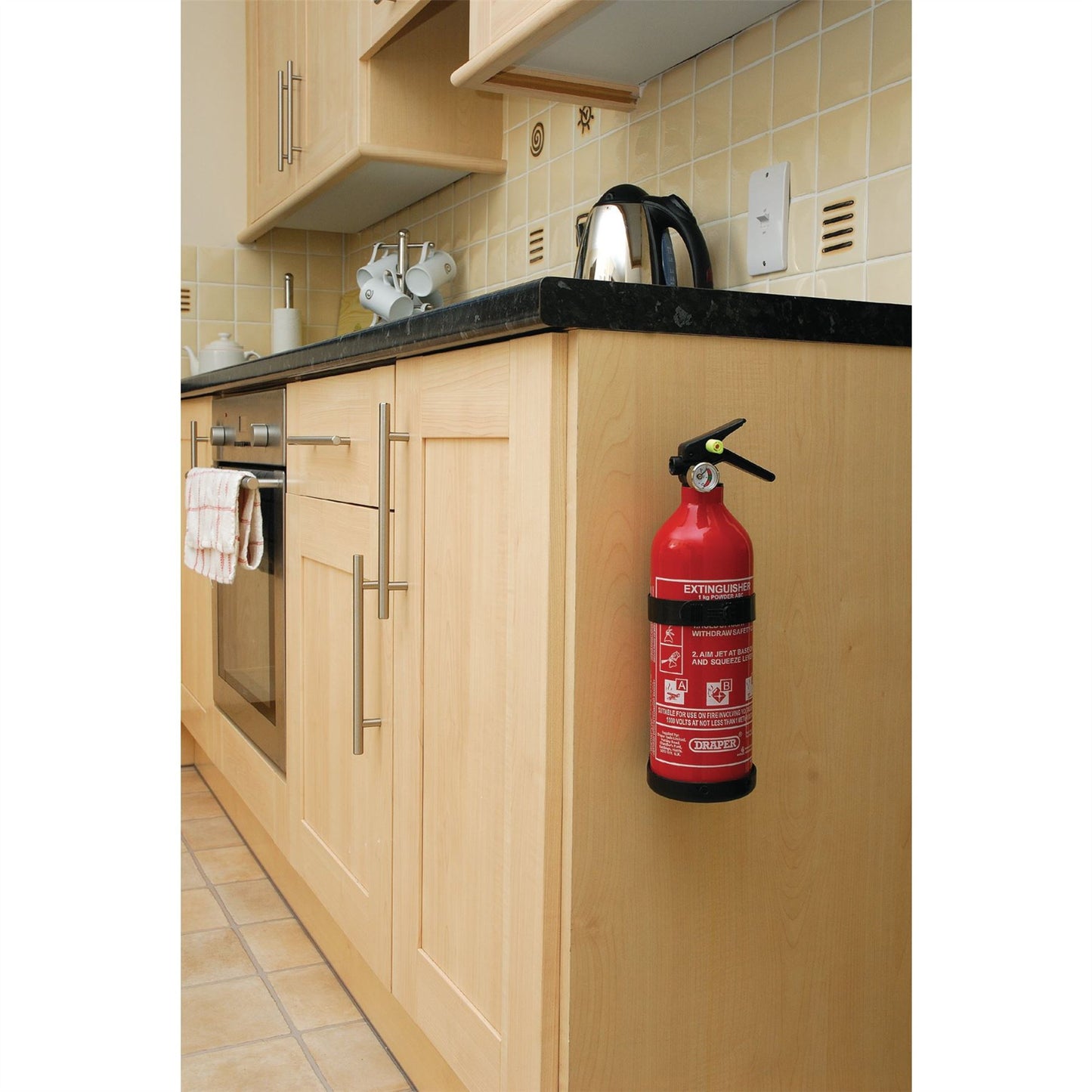 Draper 1kg Dry Powder Fire Extinguisher FIRE1B - 22185