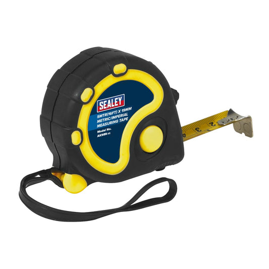 Sealey Rubber Tape Measure 5m(16ft) x 19mm - Metric/Imperial AK989