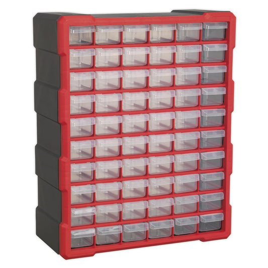 Sealey Cabinet Box 60 Drawer - Red/Black APDC60R