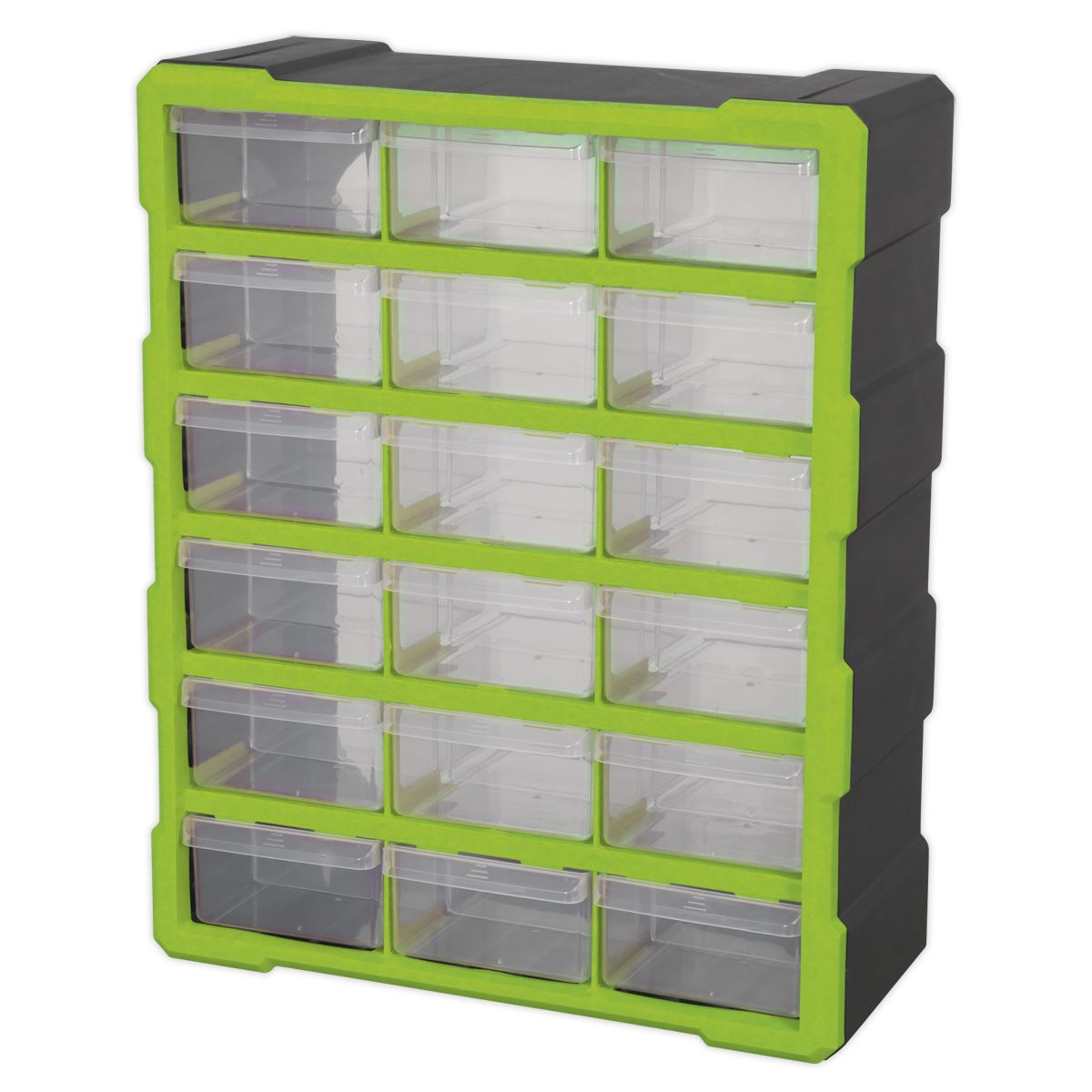 Sealey Cabinet Box 18 Drawer - Hi-Vis Green/Black APDC18HV