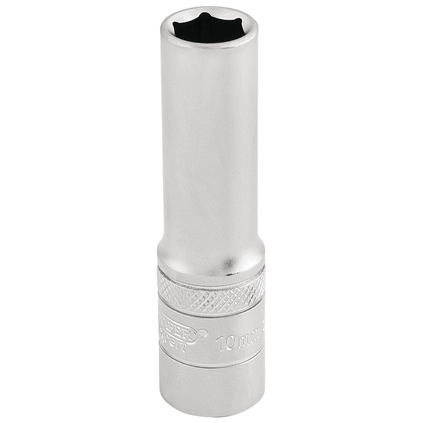 Draper Expert Quality Chrome 3/8" Square Drive 6 Point Deep Metric Socket - 10mm - 16579