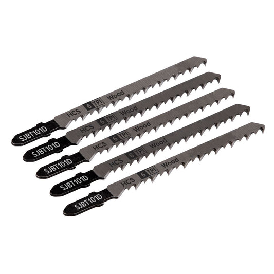 Sealey Jigsaw Blade Hard Wood 100mm 6tpi - Pack of 5 SJBT101D