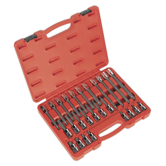 Sealey Spline Socket Bit Set 26pc 1/2"Sq Drive AK2195