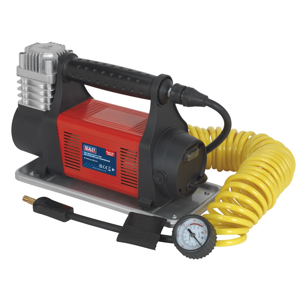 Sealey Tyre Inflator/Mini Air Compressor 12V Heavy-Duty MAC07