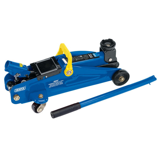 Draper 2 Tonne (2000kg) Light Duty Car / Vehicle Lifting Trolley Jack - 27634