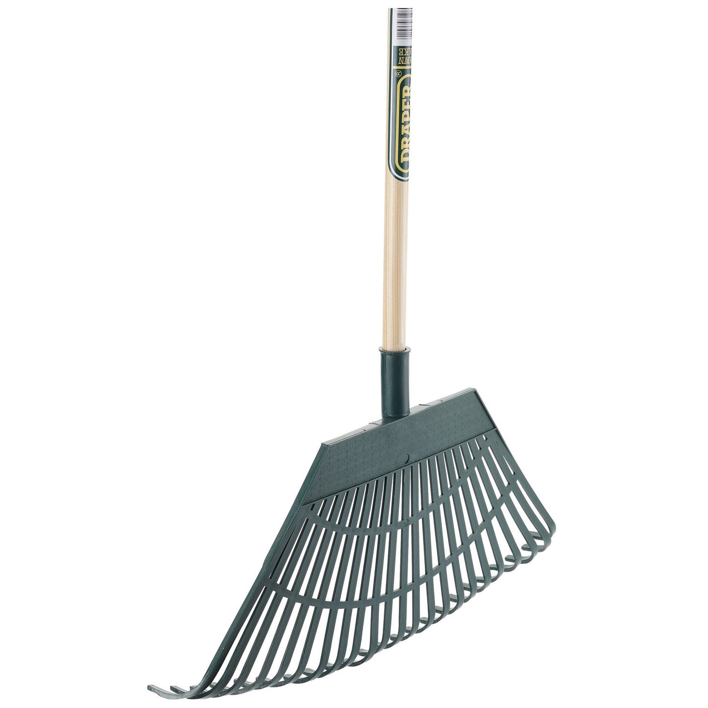 Draper 3083P Plastic Garden Leaf Rake Leaves Gardening 500mm Wooden Handle - 31069